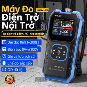 máy đo nội trở pin fnirsi hrm 10, test pin lithium, ắc quy, đo điện áp & điện trở chính xác cao